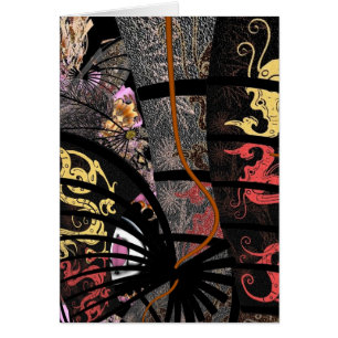 Kartenkunst asiatischer kämpfender Drache