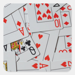 Kartenmuster auf der Kartendecke, Quadratischer Aufkleber