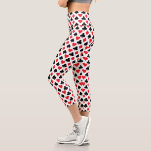Kartenmuster Capri Leggings
