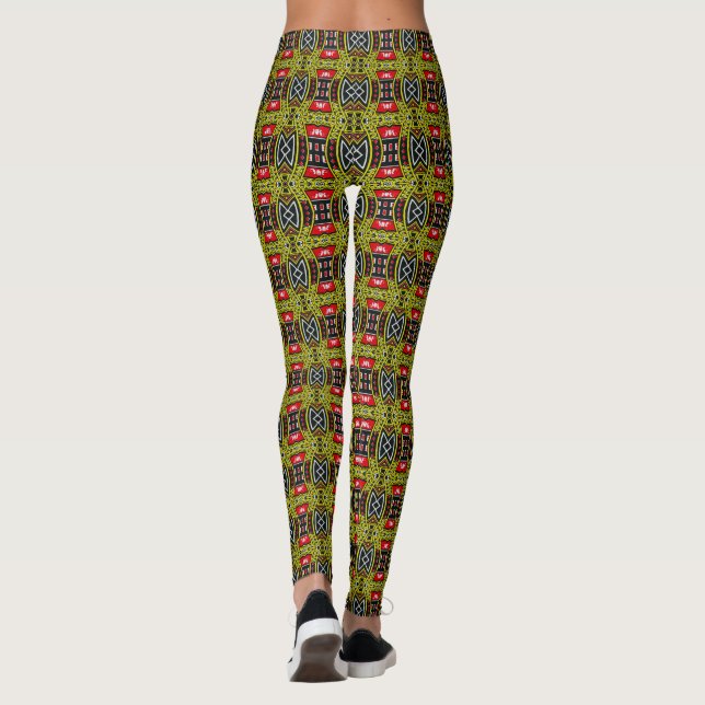 Kartenmuster Leggings (Rückseite)