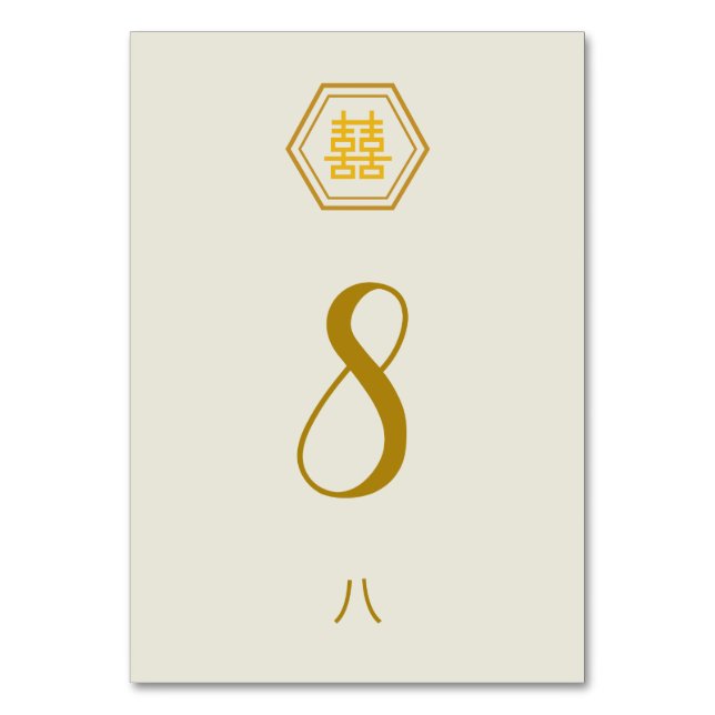 Kartennummer - Doppeltes Glück Tischnummer (Rückseite)