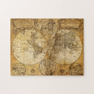 Kartenpuzzle des Kontinents der alten Welt aus dem