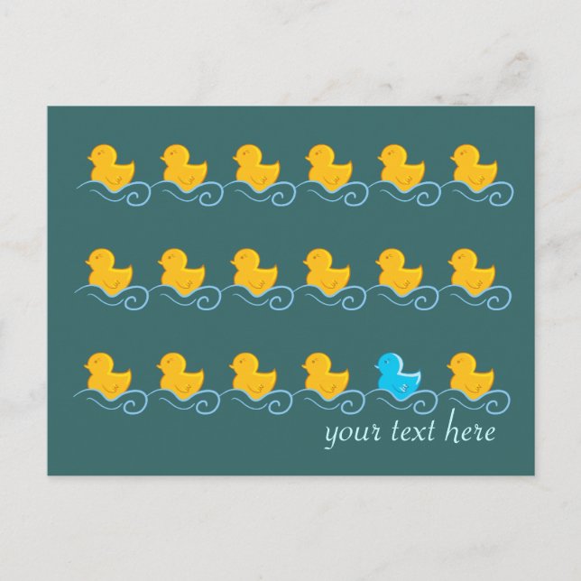 Kartenreihe niedlicher Enten Postkarte (Vorderseite)