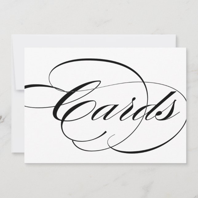 Kartensignatur für die Dekoration der Hochzeitsemp Einladung (Vorderseite)