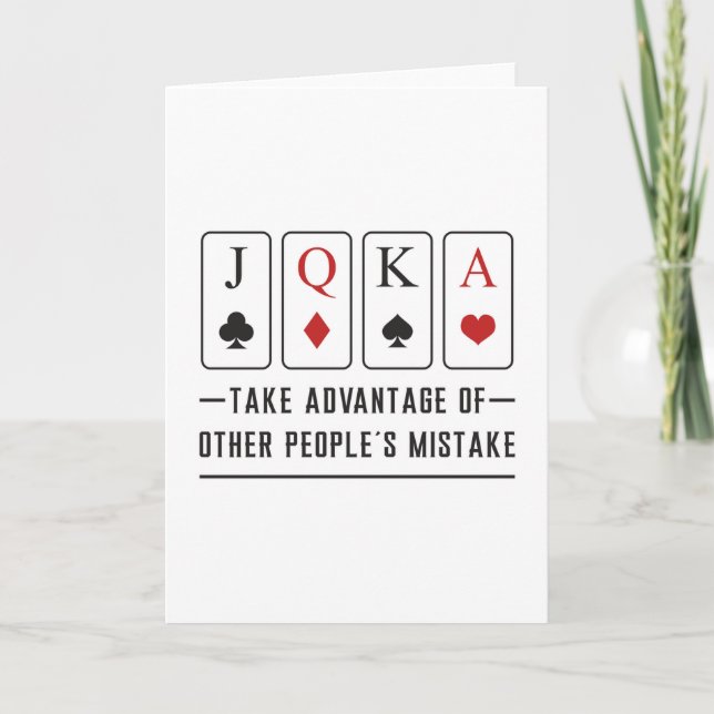 Kartenspiel Ace Cards Poker Casino Game Geschenk Karte (Vorderseite)
