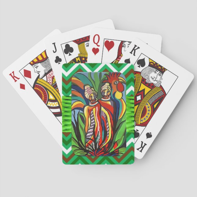 Kartenspiel Afrikanischer Frauenpapagei Spielkarten (Rückseite)