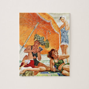 Kartenspiel am Strand durch Alex Ross