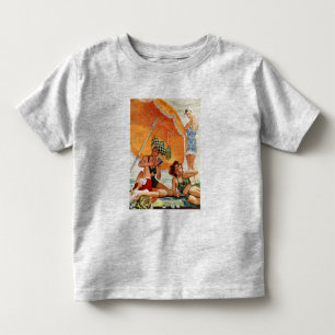 Kartenspiel am Strand durch Alex Ross Kleinkind T-shirt