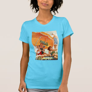 Kartenspiel am Strand durch Alex Ross T-Shirt