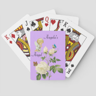 Kartenspiel Angel Lila Blüte Spielkarten