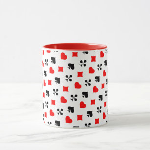 Kartenspiel Anzug Poker oder Kartenspiel Tasse