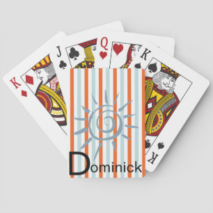 Kartenspiel Blau Orange Strip Star Spielkarten