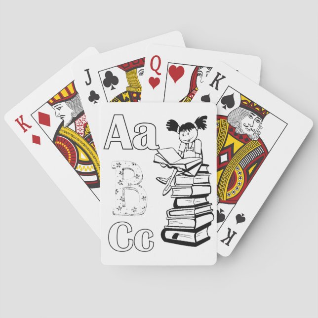 Kartenspiel-Deck-Farbgebung Leseschule Spielkarten (Rückseite)