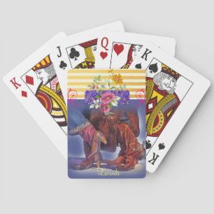 Kartenspiel Deck Line Dancing Cowboy Stiefel Spielkarten
