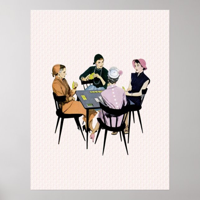 Kartenspiel der 1950er-Jahre Poster (Vorne)