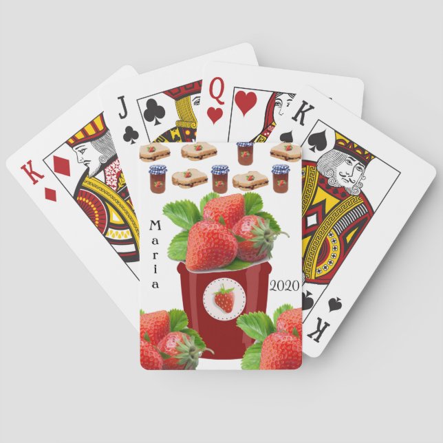Kartenspiel Erdbeeren Erdnussbutter Spielkarten (Rückseite)