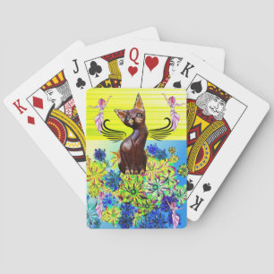 Kartenspiel Fairy Kitten Blumenstreifen Spielkarten