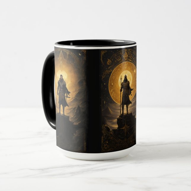 Kartenspiel-Fantasie Tasse (Vorderseite Links)