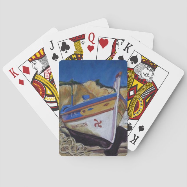 Kartenspiel, Fischerboot Algarve Spielkarten (Rückseite)
