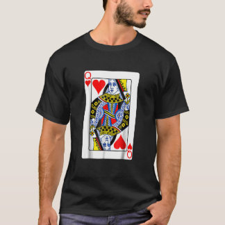 Kartenspiel Königin des Herzens Valentinstag Costu T-Shirt