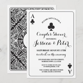 Kartenspiel oder King Queen Las Vegas Clubs Einladung