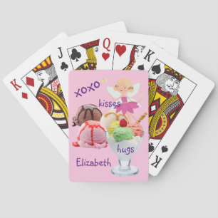 Kartenspiel Pink Fairy Ice Creme Spielkarten