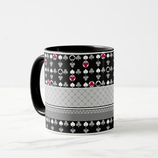 Kartenspiel, Poker, Tischkarten Tasse (Vorderseite Links)