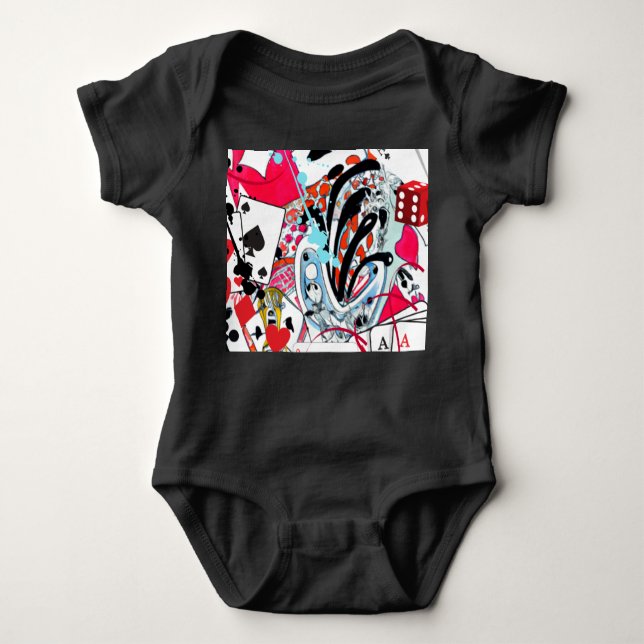 Kartenspiele Baby Strampler (Vorderseite)