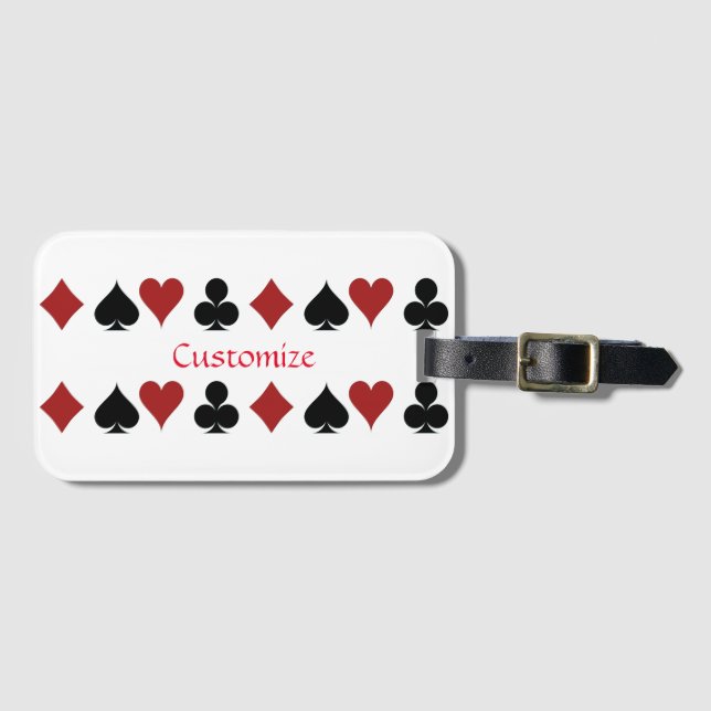 Kartenspielen Anzug Thunder_Cove Gepäckanhänger (Vorderseite (Horizontal))