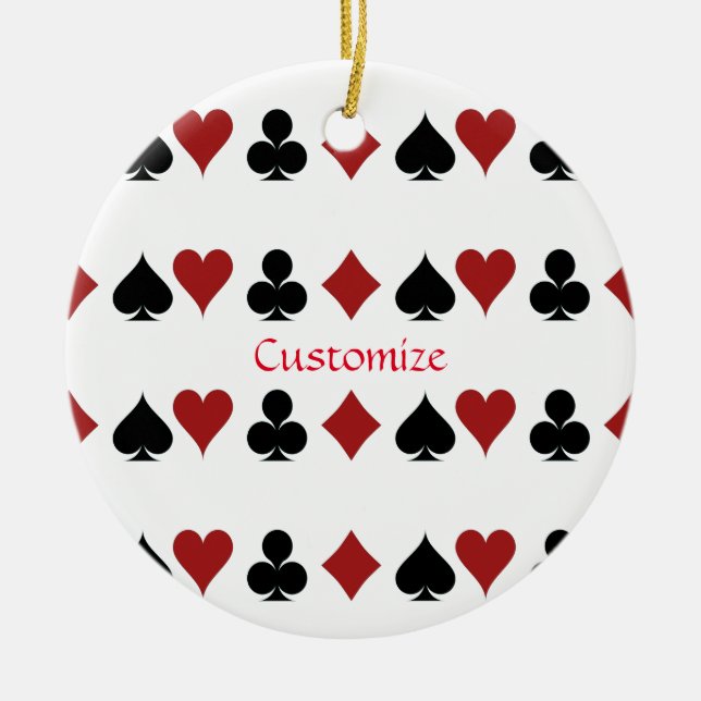 Kartenspielen Anzug Thunder_Cove Keramik Ornament (Vorne)