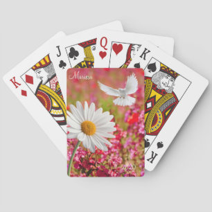 Kartenspielen auf dem White Dove Daisy Spielkarten