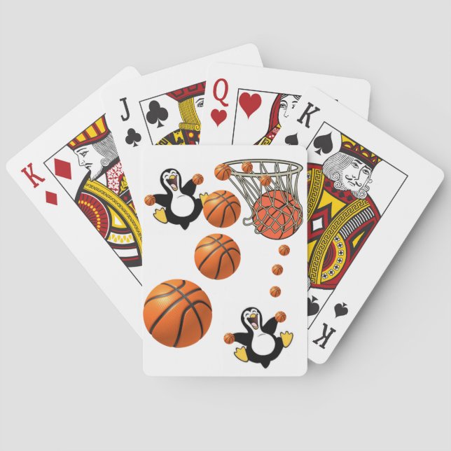 Kartenspielen Basketball Pinguine Spielkarten (Rückseite)