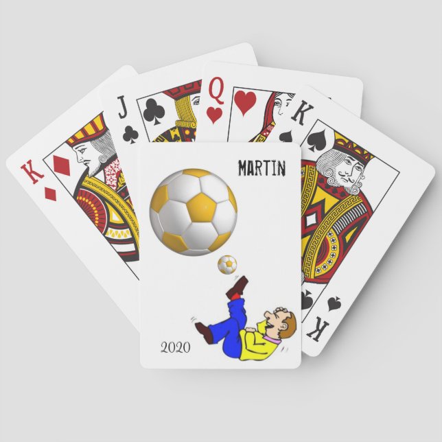 Kartenspielen beim Fußballball Spielkarten (Rückseite)
