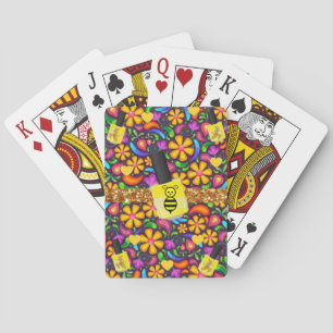 Kartenspielen Deck Bumblebee Blumengelb Polnisch Spielkarten
