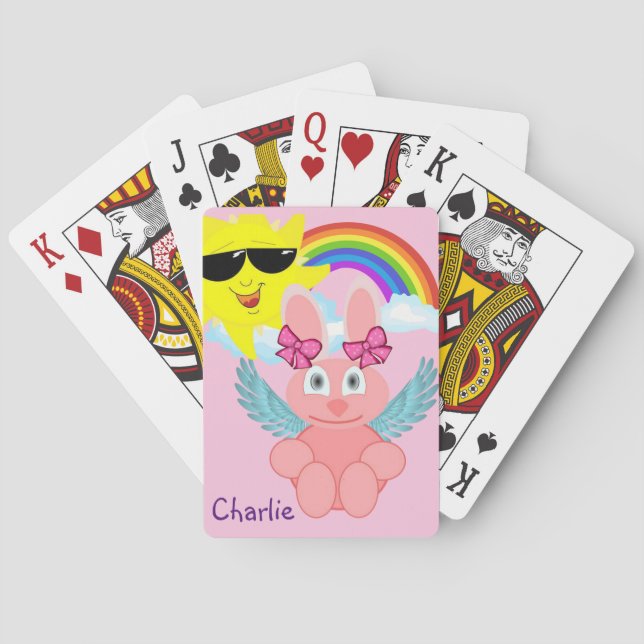 Kartenspielen der Kaninchenfahrersonne Spielkarten (Rückseite)