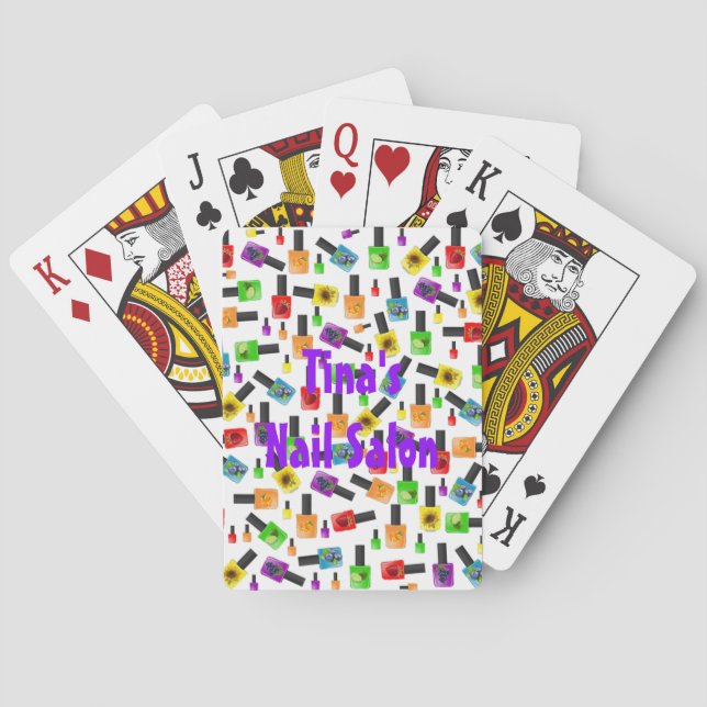 Kartenspielen im Nagelstudio Spielkarten (Rückseite)
