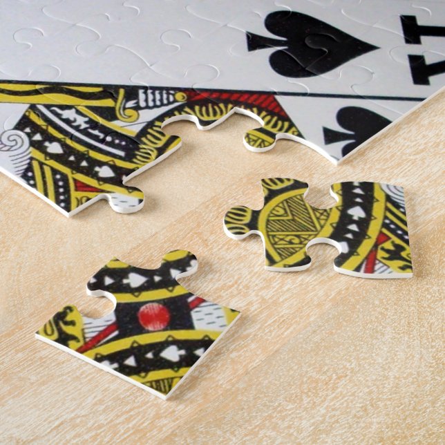 Kartenspielen Kings Layered, Jigsaw Puzzle (Seite)
