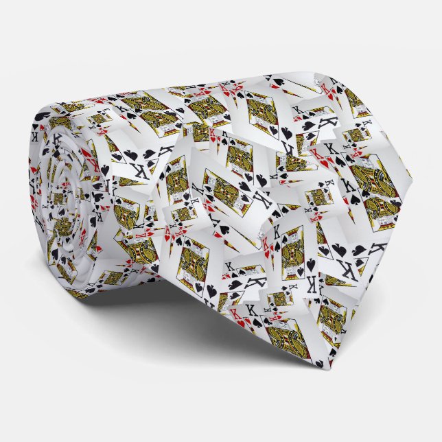 Kartenspielen Kings Layered, Neck Tie Krawatte (Gerollt)