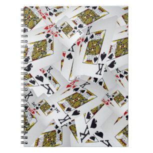 Kartenspielen Kings Layered, Notebook Notizblock