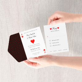Kartenspielen Las Vegas Wedding All in One Einladung
