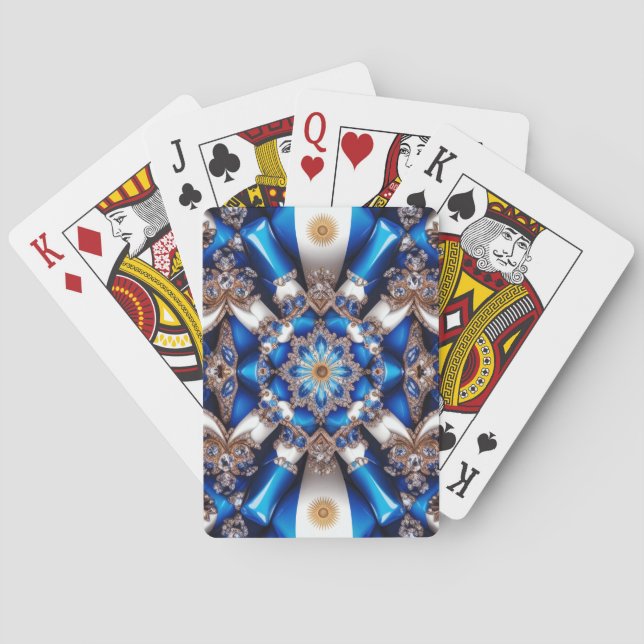 Kartenspielen mit argentinischen Farben Spielkarten (Rückseite)