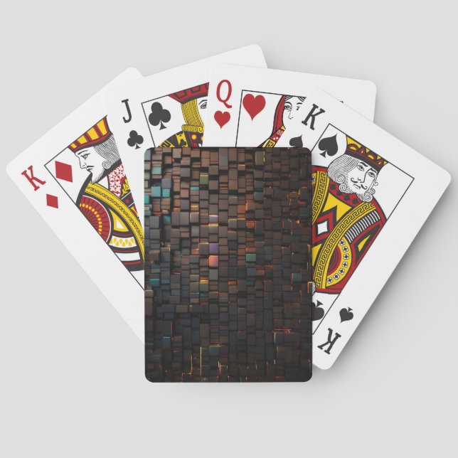 Kartenspielen mit Holzziegeln Spielkarten (Rückseite)