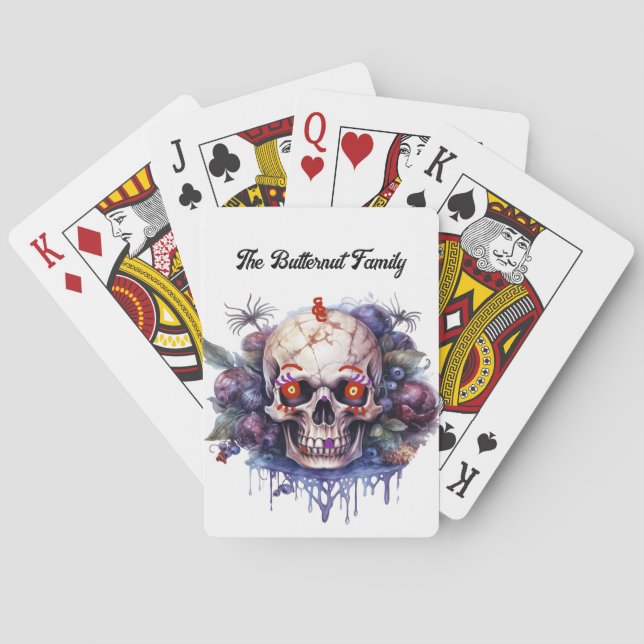 Kartenspielen mit Skelettdesign Spielkarten (Rückseite)