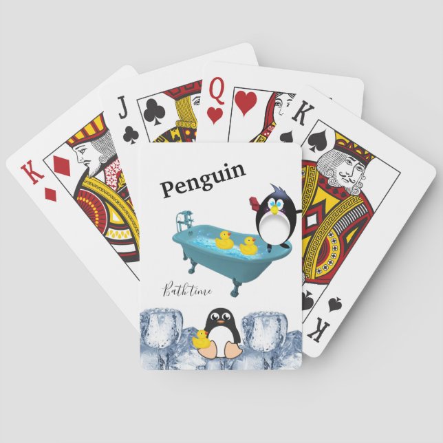 Kartenspielen Pinguin Bath Time Gelbe Enten Spielkarten (Rückseite)