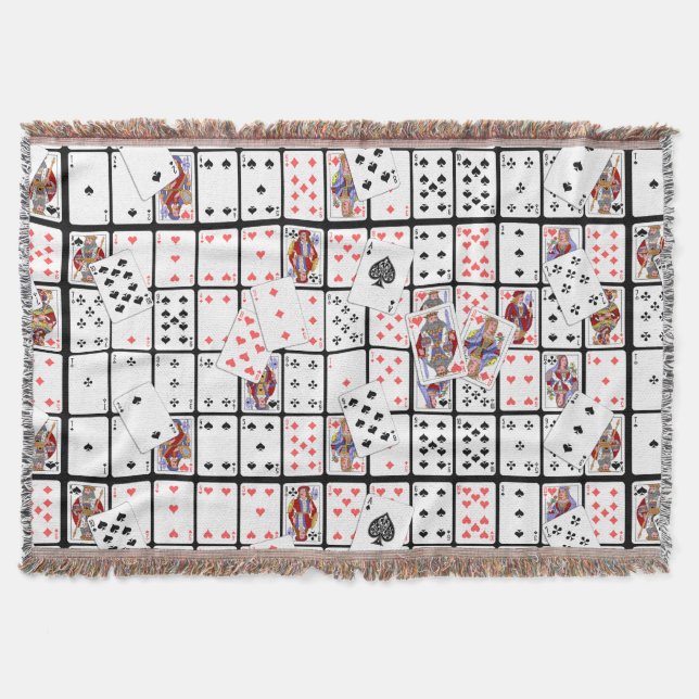 Kartenspielen Poker Euchre Throw Blanket Decke (Vorderseite)