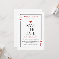 Kartenspielen Save the Date Las Vegas Wedding