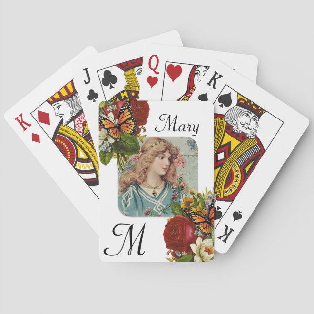 Kartenspielen Viktorianische Frau Spielkarten (Rückseite)