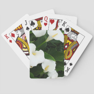 Kartenspielen von weißen Lillium-Blume Spielkarten