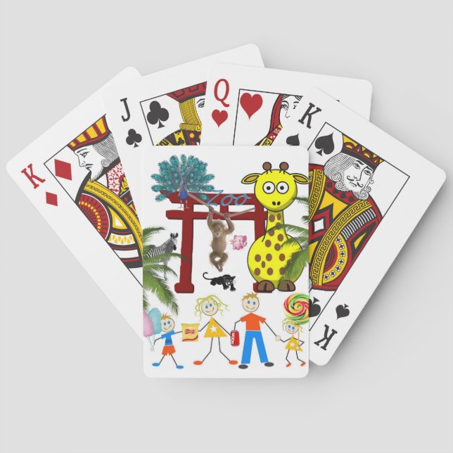 Kartenspielen von Zootieren Spielkarten (Rückseite)