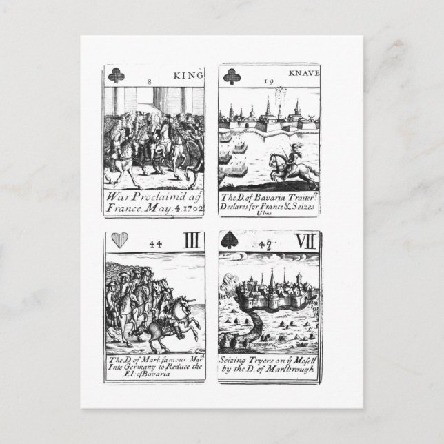 Kartenspielen zum Gedenken Postkarte (Vorderseite)